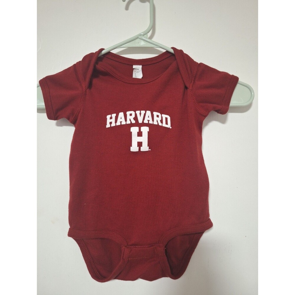 Harvard‎ Crimson Baby Bodysuit 18 Months Rabbit Skins Short Sleeve One Piece Red